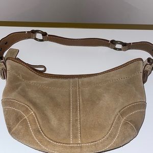 Suede Vintage Coach Bag